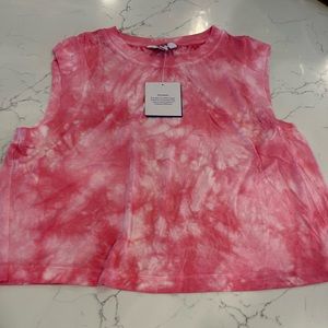 NWT Pink Tie dye Crop Top